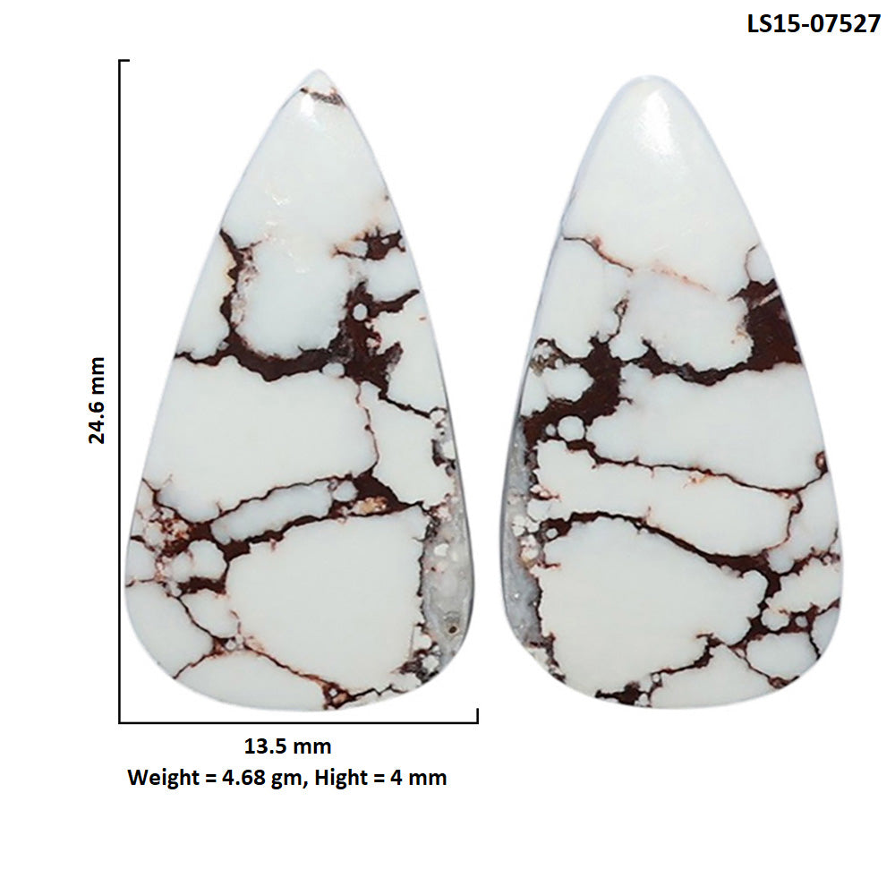 Wild Horse Jasper Pair 13.5x24.6x4 mm Pear Shape Polished Gemstone LS15-07527