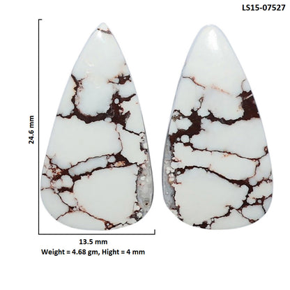 Wild Horse Jasper Pair 13.5x24.6x4 mm Pear Shape Polished Gemstone LS15-07527