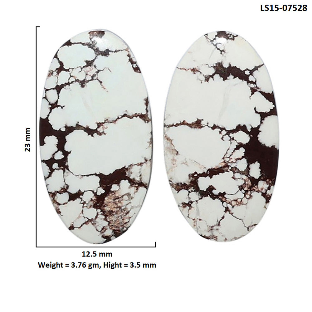 Wild Horse Jasper Pair 12.5x23x3.5 mm Oval Shape Polished Gemstone LS15-07528