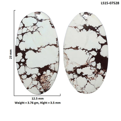 Wild Horse Jasper Pair 12.5x23x3.5 mm Oval Shape Polished Gemstone LS15-07528