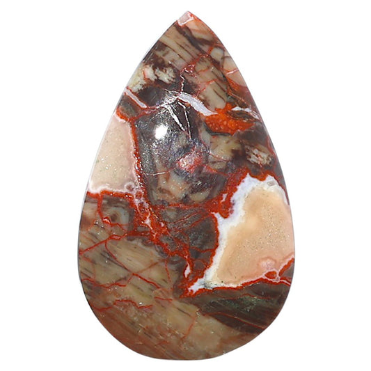 Money Agate 20x32.5x5.5 mm Pear Shape Polished Gemstone LS151-08230