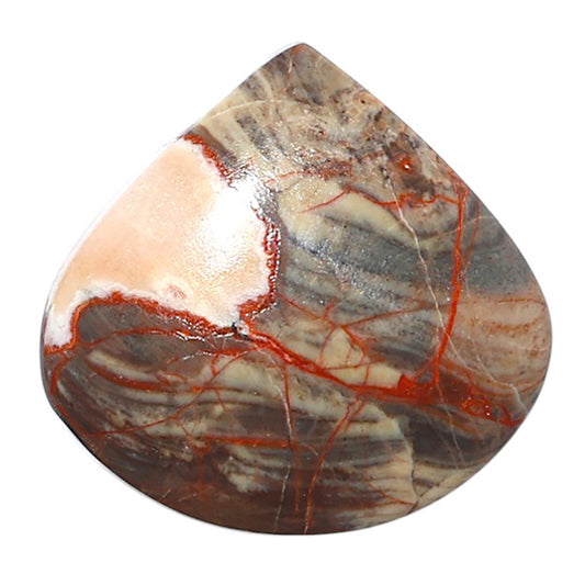 Money Agate 26.65x27.65x6 mm Heart Shape Polished Gemstone LS151-08234