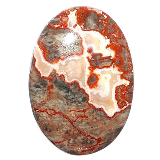Money Agate 22.9x32.5x5.5 mm Oval Shape Polished Gemstone LS151-08238