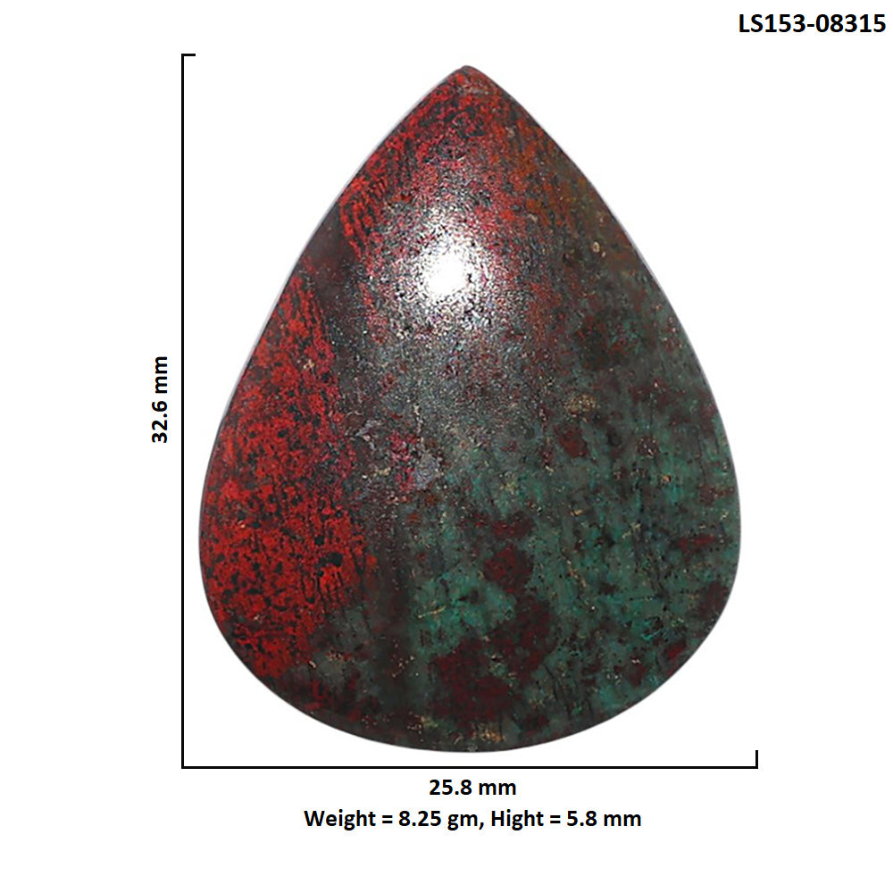 Sonora Sunrise - Cuprite Blood 25.8x32.6x5.8 mm Pear Shape Polished Gemstone LS153-08315