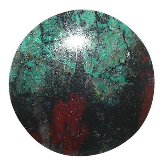 Sonora Sunrise - Cuprite Blood 28.5x28.5x5.5 mm Round Shape Polished Gemstone LS153-08316