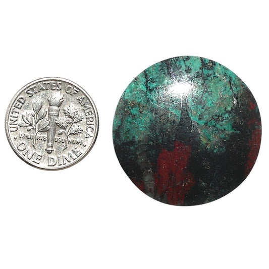 Sonora Sunrise - Cuprite Blood 28.5x28.5x5.5 mm Round Shape Polished Gemstone LS153-08316