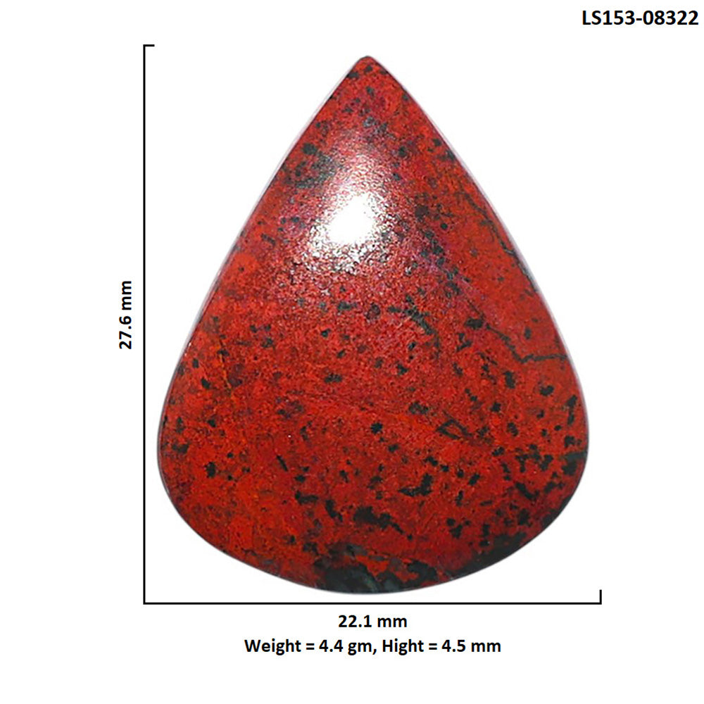 Sonora Sunrise - Cuprite Blood 22.1x27.6x4.5 mm Pear Shape Polished Gemstone LS153-08322