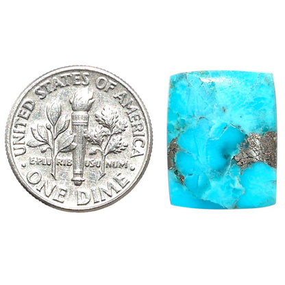Kingman Turquoise With Pyrite 13.5x18.65x2.6 mm Cushion Shape Polished Gemstone LS154-08451