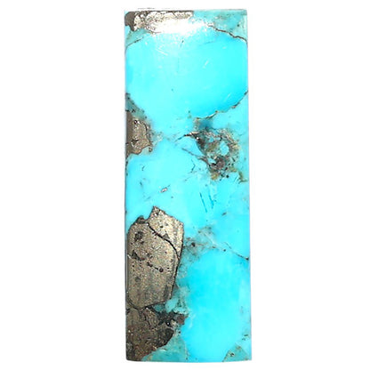 Kingman Turquoise With Pyrite 10.3x29x3 mm Baguette Shape Polished Gemstone LS154-08454