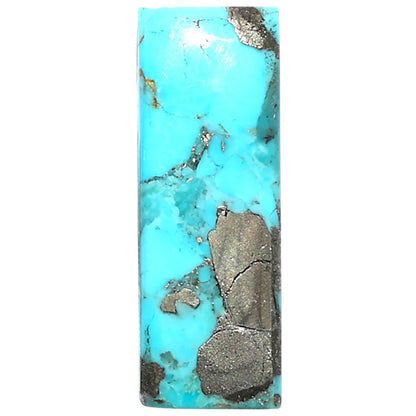 Kingman Turquoise With Pyrite 10.3x28.65x3.3 mm Baguette Shape Polished Gemstone LS154-08456