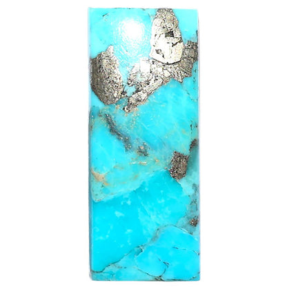 Kingman Turquoise With Pyrite 11.1x27.1x3.5 mm Baguette Shape Polished Gemstone LS154-08457