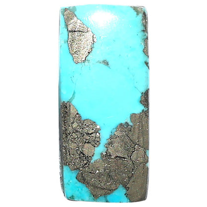 Kingman Turquoise With Pyrite 11x23.8x3 mm Baguette Shape Polished Gemstone LS154-08458