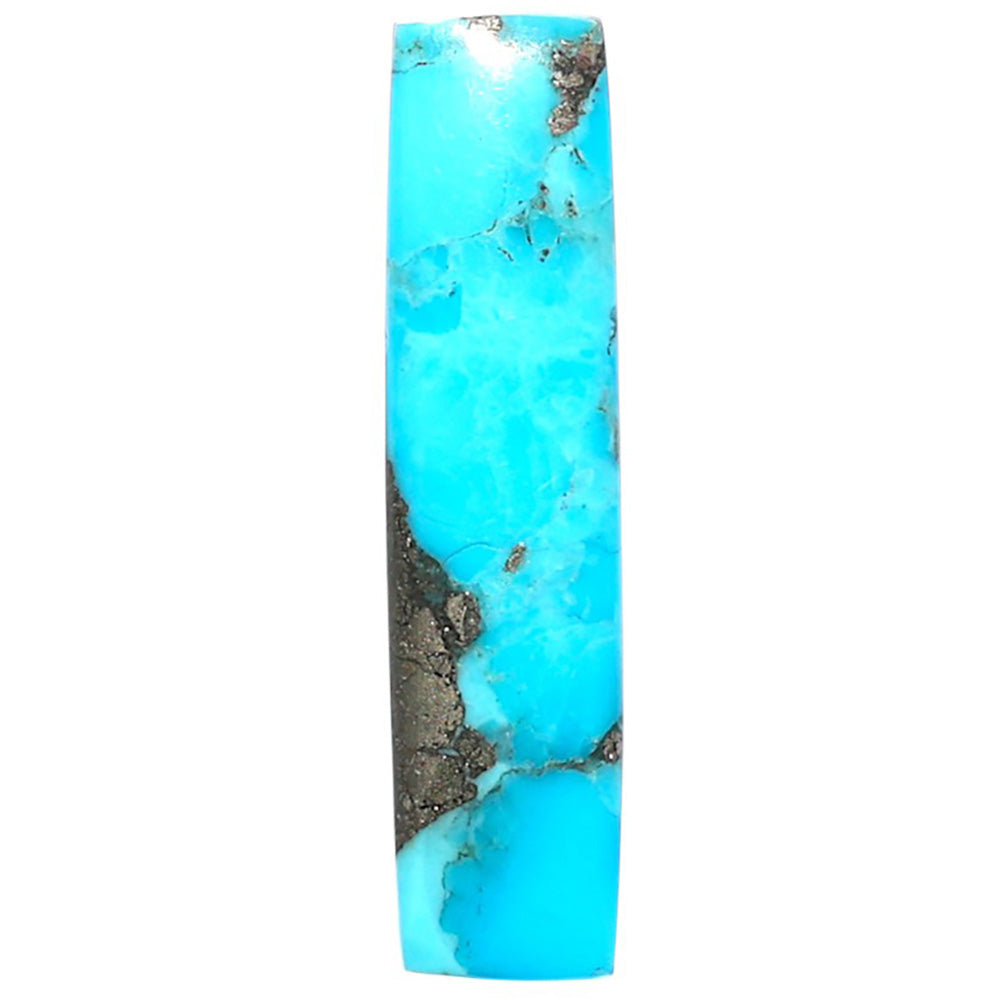 Kingman Turquoise With Pyrite 8.1x33.15x3 mm Baguette Shape Polished Gemstone LS154-08460