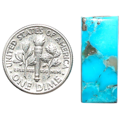 Kingman Turquoise With Pyrite 9.5x22x3.5 mm Baguette Shape Polished Gemstone LS154-08463