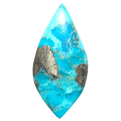 Kingman Turquoise With Pyrite 14.5x30x3.5 mm Marquise Shape Polished Gemstone LS154-08471