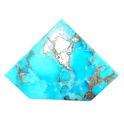 Kingman Turquoise With Pyrite 24.55x34.6x3.6 mm Fancy Shape Polished Gemstone LS154-08472
