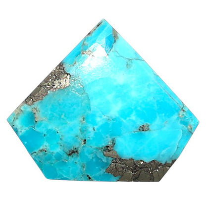 Kingman Turquoise With Pyrite 16.6x19.8x3.3 mm Fancy Shape Polished Gemstone LS154-08474