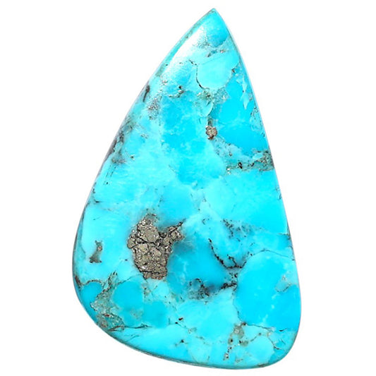 Kingman Turquoise With Pyrite 18.8x30.3x2.4 mm Fancy Shape Polished Gemstone LS154-08475