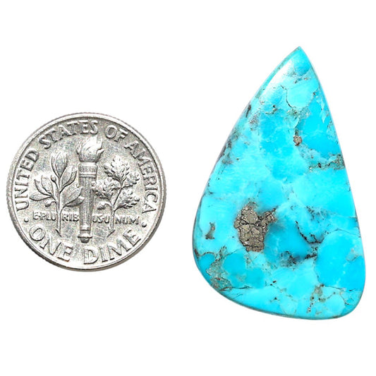 Kingman Turquoise With Pyrite 18.8x30.3x2.4 mm Fancy Shape Polished Gemstone LS154-08475