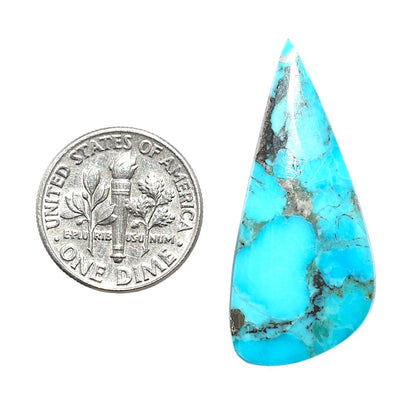 Kingman Turquoise With Pyrite 15.5x35x3.5 mm Fancy Shape Polished Gemstone LS154-08476