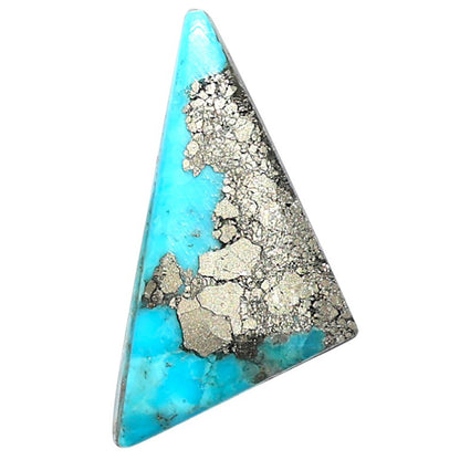 Kingman Turquoise With Pyrite 15x29.3x3 mm Fancy Shape Polished Gemstone LS154-08478