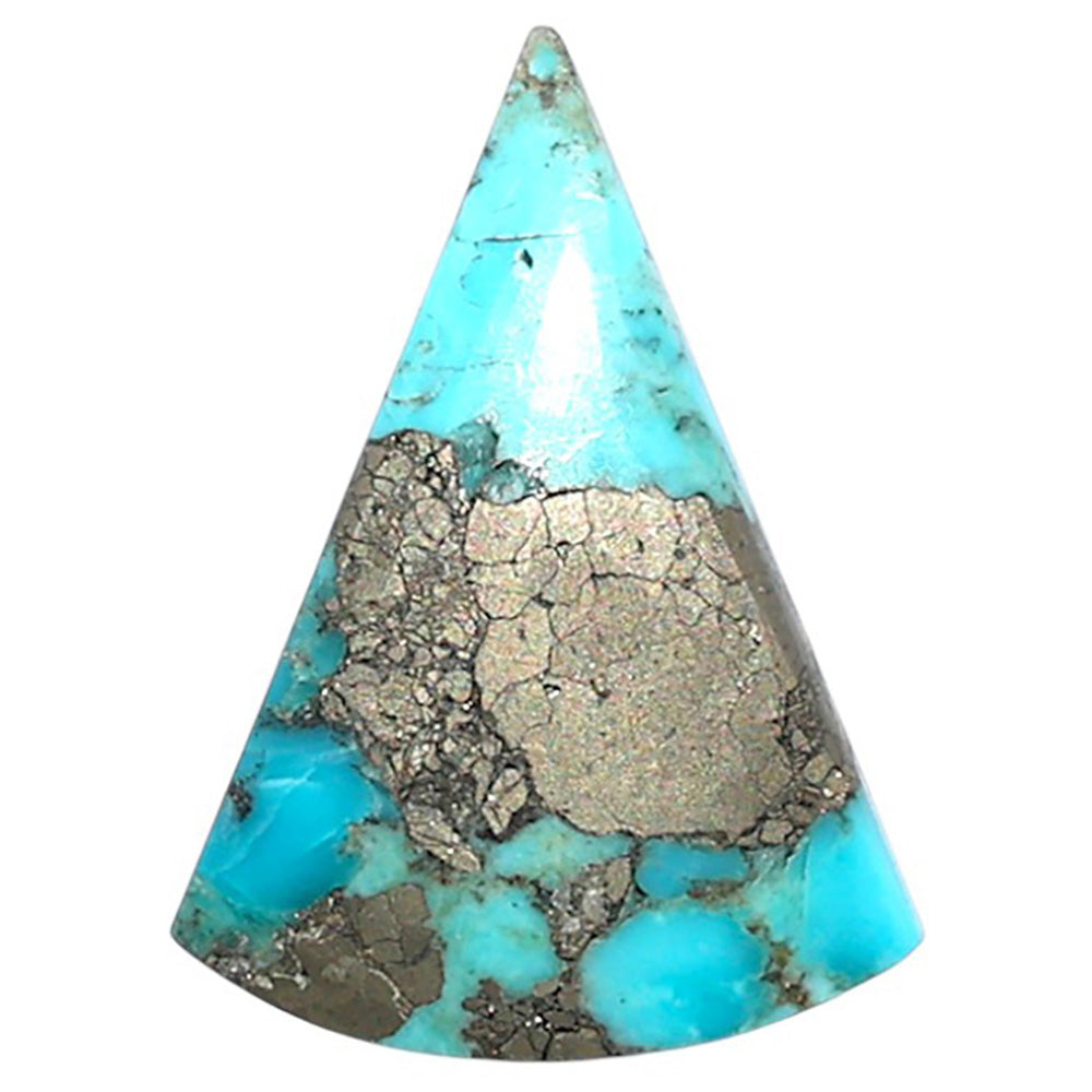 Kingman Turquoise With Pyrite 16.9x23.15x3 mm Fancy Shape Polished Gemstone LS154-08480