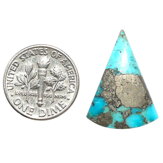 Kingman Turquoise With Pyrite 16.9x23.15x3 mm Fancy Shape Polished Gemstone LS154-08480