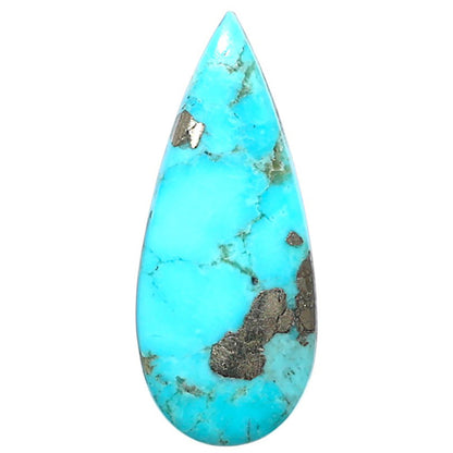 Kingman Turquoise With Pyrite 12x29x2.8 mm Pear Shape Polished Gemstone LS154-08481