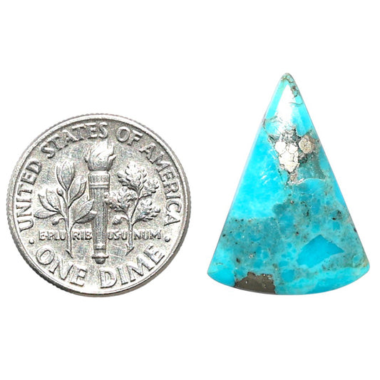 Kingman Turquoise With Pyrite 15.6x21.45x3 mm Fancy Shape Polished Gemstone LS154-08482