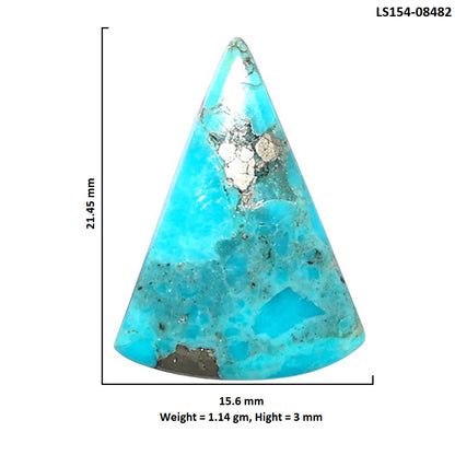 Kingman Turquoise With Pyrite 15.6x21.45x3 mm Fancy Shape Polished Gemstone LS154-08482