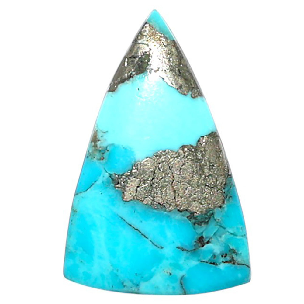 Kingman Turquoise With Pyrite 14.1x21.55x3 mm Fancy Shape Polished Gemstone LS154-08483