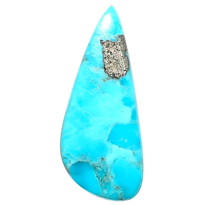 Kingman Turquoise With Pyrite 10.8x25.8x2.5 mm Fancy Shape Polished Gemstone LS154-08488