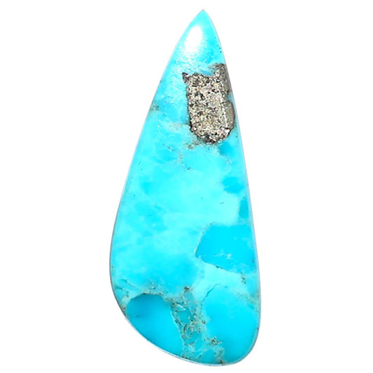 Kingman Turquoise With Pyrite 10.8x25.8x2.5 mm Fancy Shape Polished Gemstone LS154-08488
