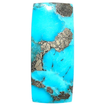 Kingman Turquoise With Pyrite 12.8x29.5x3 mm Baguette Shape Polished Gemstone LS154-08491