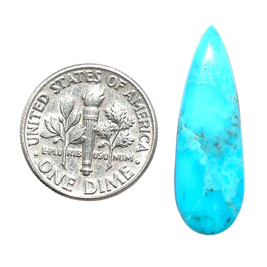 Kingman Turquoise With Pyrite 9.1x27.25x3 mm Pear Shape Polished Gemstone LS154-08494