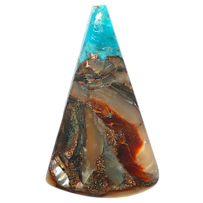 Shell In Black Blue Turquoise 14.5x24.85x3 mm Fancy Shape Polished Gemstone LS155-08518