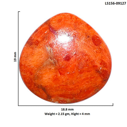 Red Sponge Coral 18.8x19x4 mm Heart Shape Polished Gemstone LS156-09127