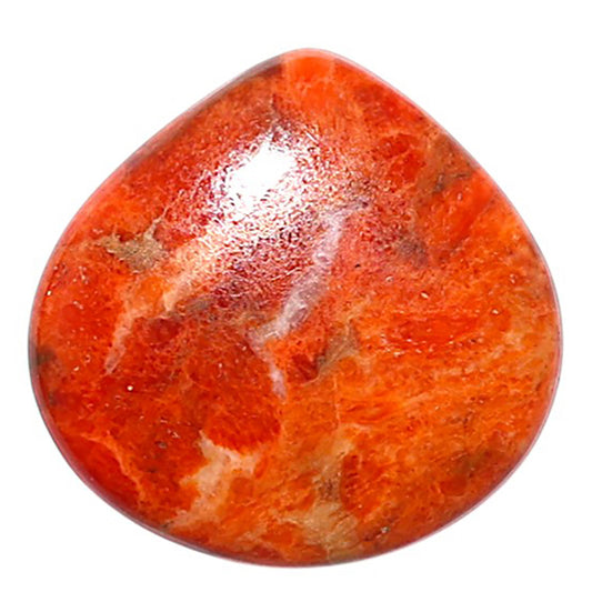 Red Sponge Coral 20.5x21.2x3.5 mm Heart Shape Polished Gemstone LS156-09152