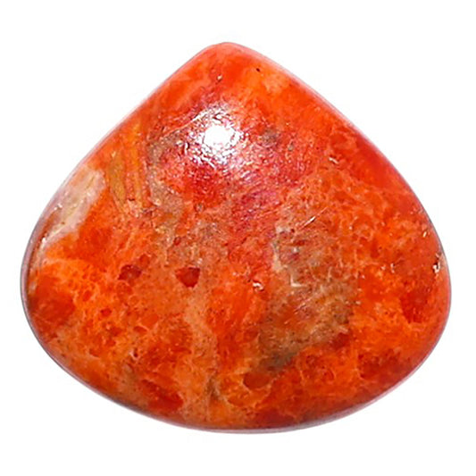 Red Sponge Coral 17x18.5x3.5 mm Heart Shape Polished Gemstone LS156-09155
