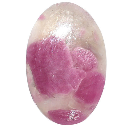 Ruby-In-Feldspar 21.7x32.75x4.7 mm Oval Shape Polished Gemstone LS157-09176