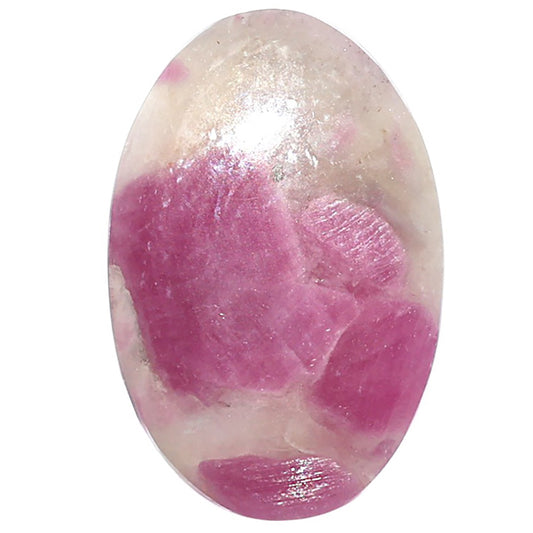 Ruby-In-Feldspar 21.7x32.75x4.7 mm Oval Shape Polished Gemstone LS157-09176
