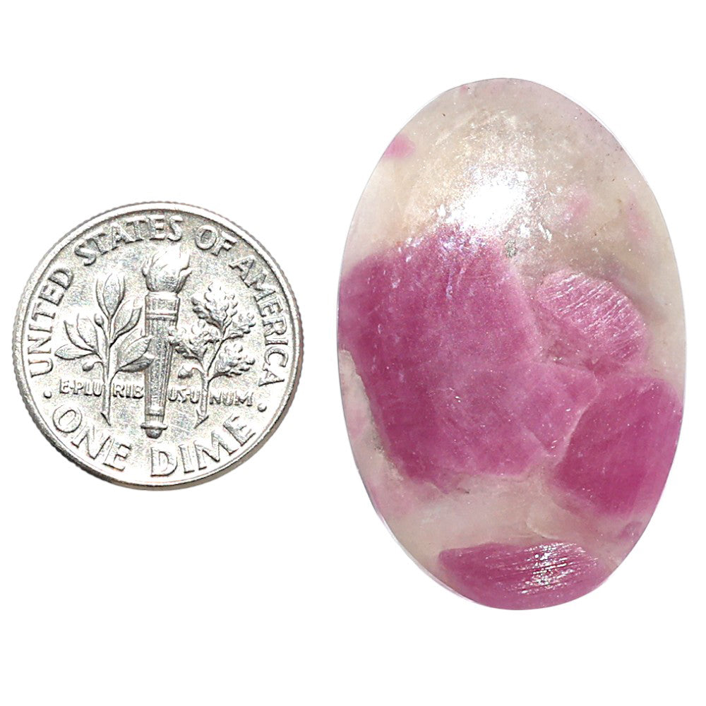 Ruby-In-Feldspar 21.7x32.75x4.7 mm Oval Shape Polished Gemstone LS157-09176