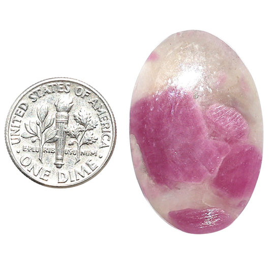 Ruby-In-Feldspar 21.7x32.75x4.7 mm Oval Shape Polished Gemstone LS157-09176