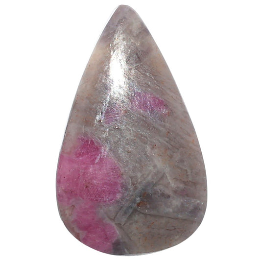 Ruby-In-Feldspar 20.2x33.5x5.7 mm Pear Shape Polished Gemstone LS157-09177