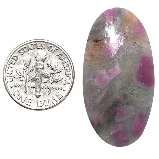 Ruby-In-Feldspar 17.8x34.6x5.5 mm Pear Shape Polished Gemstone LS157-09178