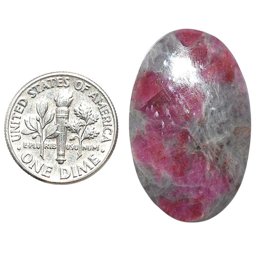 Ruby-In-Feldspar 19.2x30.5x5 mm Oval Shape Polished Gemstone LS157-09180