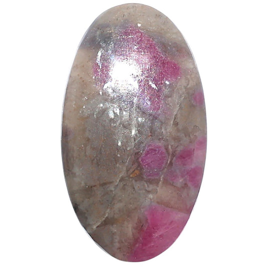 Ruby-In-Feldspar 17x29.9x5.5 mm Oval Shape Polished Gemstone LS157-09182