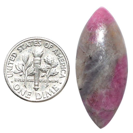 Ruby-In-Feldspar 14.2x33.45x5.6 mm Marquise Shape Polished Gemstone LS157-09183