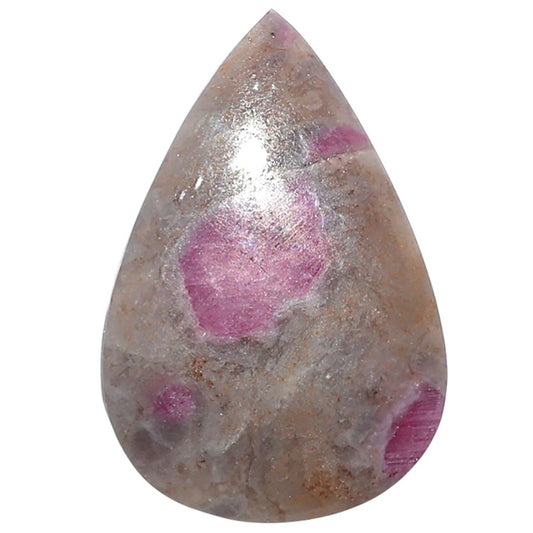 Ruby-In-Feldspar 20.2x30.25x5 mm Pear Shape Polished Gemstone LS157-09185