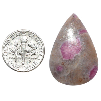 Ruby-In-Feldspar 20.2x30.25x5 mm Pear Shape Polished Gemstone LS157-09185